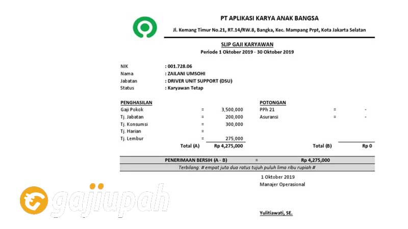 Gaji Karyawan Gojek Semua Jabatan