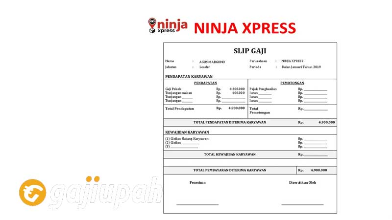 Gaji Karyawan Ninja Express Semua Jabatan Terbaru