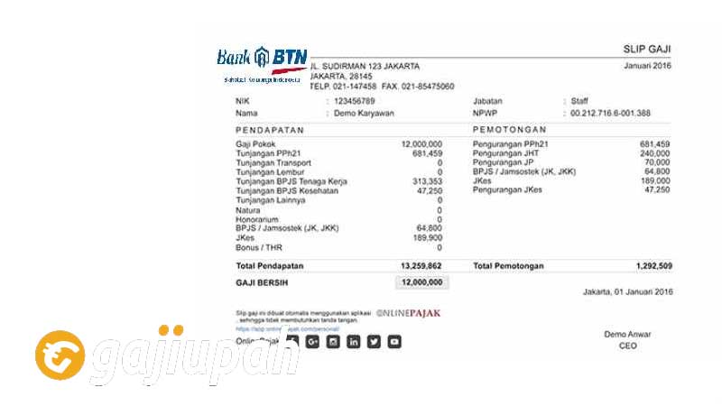 Gaji Pegawai Bank BTN Semua Jabatan Terbaru