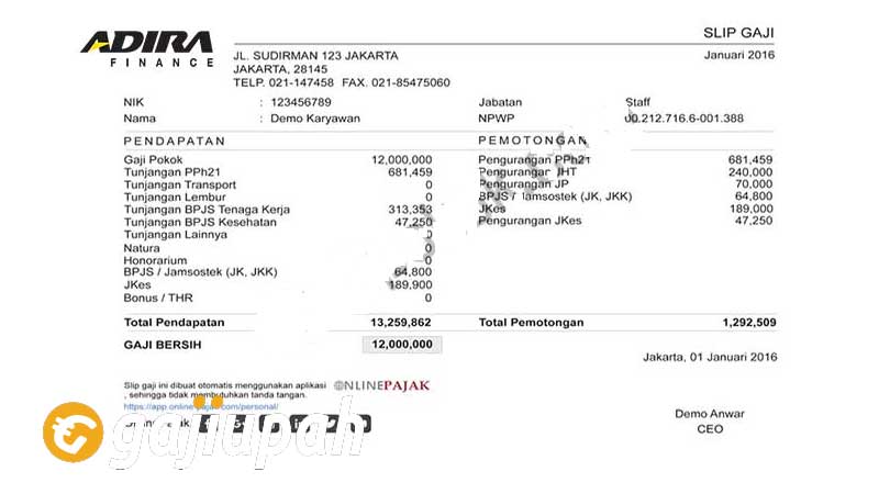 Gaji Karyawan Adira Finance Semua Jabatan Terbaru