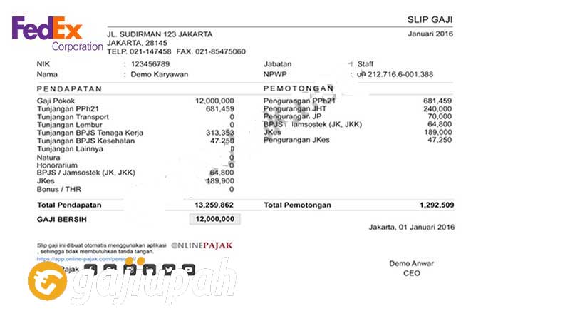 Gaji Karyawan FedEx Semua Jabatan Terbaru