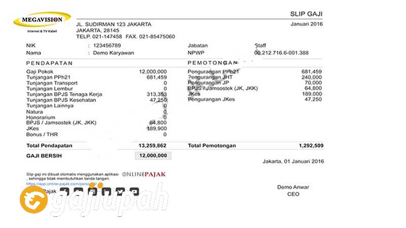 Gaji Karyawan Megavision Semua Jabatan Terbaru