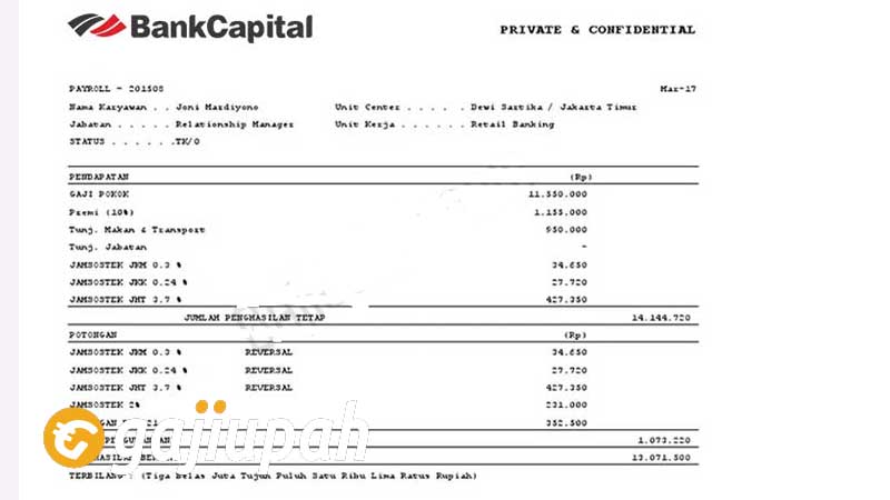 Gaji Pegawai Bank Capital Indonesia Tbk (BACA) Semua Jabatan Terbaru