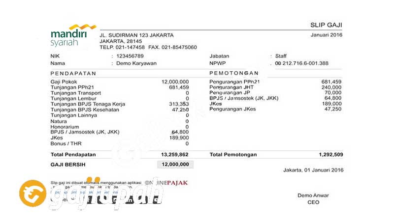 Gaji Pegawai Bank Mandiri Syariah Semua Jabatan Terbaru