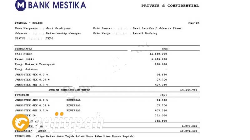 Gaji Pegawai Bank Mestika Dharma Tbk (BBMD) Semua Jabatan Terbaru