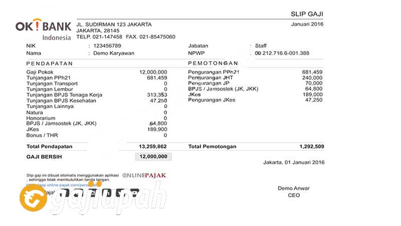 Gaji Pegawai Bank Oke Indonesia Tbk (DNAR) Semua Jabatan Terbaru