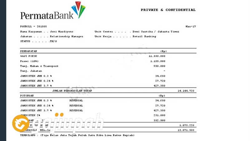 Gaji Pegawai Bank Permata Semua Jabatan Terbaru