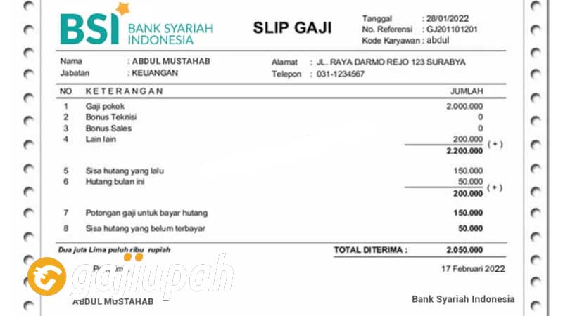 Gaji Pegawai Bank Syariah Indonesia Tbk (BRIS) Semua Jabatan Terbaru