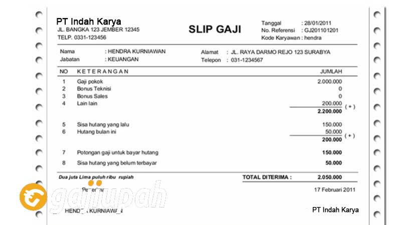 Gaji Karyawan PT Indah Karya (Persero) Semua Jabatan Terbaru