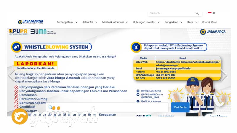 Gaji Karyawan PT Jasa Marga (Persero) Tbk Semua Jabatan Terbaru