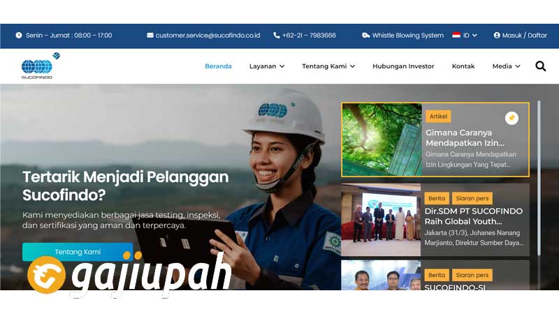 Gaji Karyawan PT Sucofindo (Persero) Semua Jabatan Terbaru