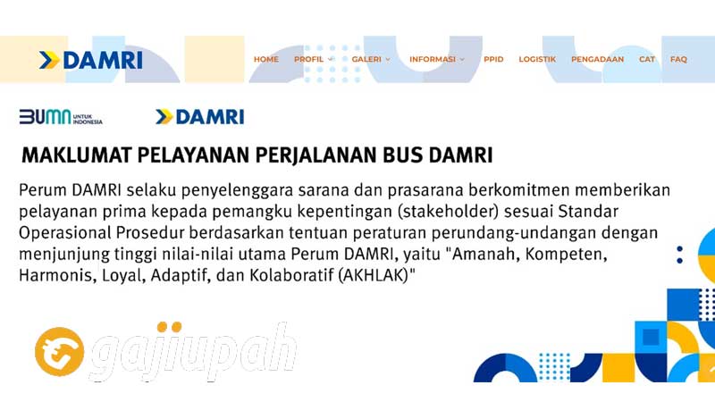 Gaji Karyawan Perum Damri Semua Jabatan Terbaru