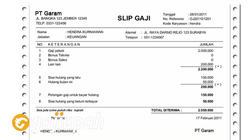 Gaji Karyawan PT Garam (Persero) Semua Jabatan Terbaru